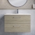 Arno Woodgrain 800mm 2-Drawer Wall Hung Vanity Unit