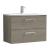 Nuie Arno Wall Hung 2-Drawer Vanity Unit with Basin-4 800mm Wide - Solace Oak Woodgrain