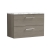 Nuie Arno Wall Hung 2-Drawer Vanity Unit with Carrera Marble Worktop 800mm Wide - Solace oak | Thumbnail Image