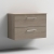 Arno Woodgrain 800mm 2-Drawer Wall Hung Vanity Unit with Countertop