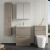 Nuie Arno Floor Standing 2-Drawer Vanity Unit with Basin-2 600mm Wide - Solace Oak Woodgrain