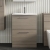 Nuie Arno Floor Standing 2-Drawer Vanity Unit with Basin-4 600mm Wide - Solace Oak Woodgrain