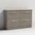 Arno Woodgrain Twin 1200mm 4-Drawer Floor Standing Vanity Unit with Countertop