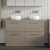 Arno Woodgrain Twin 1200mm 4-Drawer Floor Standing Vanity Unit with Countertop | Thumbnail Image