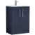 Nuie Arno Floor Standing 2-Door Vanity Unit with Basin 2 600mm Wide - Midnight Blue | Thumbnail Image