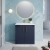 Nuie Arno Floor Standing 2-Door Vanity Unit with Basin 1 800mm Wide - Midnight Blue | Thumbnail Image