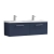 Nuie Arno Wall Hung 2-Drawer Vanity Unit with Double Polymarble Basin 1200mm Wide - Midnight Blue | Thumbnail Image