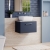 Nuie Arno Wall Hung 1-Drawer Vanity Unit with Bellato Grey Worktop 600mm Wide - Midnight Blue | Thumbnail Image