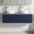 Nuie Arno Wall Hung 2-Drawer Vanity Unit with Bellato Grey Worktop 1200mm Wide - Midnight Blue | Thumbnail Image