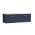 Nuie Arno Wall Hung 2-Drawer Vanity Unit with Bellato Grey Worktop 1200mm Wide - Midnight Blue | Thumbnail Image