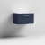 Nuie Arno Wall Hung 1-Drawer Vanity Unit with Carrera Marble Worktop 600mm Wide - Midnight Blue | Thumbnail Image