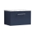 Nuie Arno Wall Hung 1-Drawer Vanity Unit with Carrera Marble Worktop 600mm Wide - Midnight Blue | Thumbnail Image