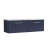 Nuie Arno Wall Hung 2-Drawer Vanity Unit with Carrera Marble Worktop 1200mm Wide - Midnight Blue | Thumbnail Image