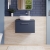 Nuie Arno Wall Hung 1-Drawer Vanity Unit with Worktop 600mm Wide - Midnight Blue | Thumbnail Image