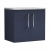 Nuie Arno Wall Hung 2-Door Vanity Unit with Bellato Grey Worktop 600mm Wide - Midnight Blue | Thumbnail Image