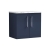 Nuie Arno Wall Hung 2-Door Vanity Unit with Carrera Marble Worktop 600mm Wide - Midnight Blue | Thumbnail Image