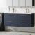 Nuie Arno Wall Hung 4-Drawer Vanity Unit with Double Ceramic Basin 1200mm Wide - Midnight Blue | Thumbnail Image