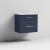 Nuie Arno Wall Hung 2-Drawer Vanity Unit with Bellato Grey Worktop 600mm Wide - Midnight Blue | Thumbnail Image
