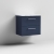 Nuie Arno Wall Hung 2-Drawer Vanity Unit with Carrera Marble Worktop 600mm Wide - Midnight Blue | Thumbnail Image