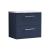 Nuie Arno Wall Hung 2-Drawer Vanity Unit with Carrera Marble Worktop 600mm Wide - Midnight Blue | Thumbnail Image