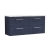 Nuie Arno Wall Hung 4-Drawer Vanity Unit with Carrera Marble Worktop 1200mm Wide - Midnight Blue | Thumbnail Image