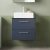 Nuie Arno Wall Hung 2-Drawer Vanity Unit with Sparkling Black Worktop 600mm Wide - Midnight Blue | Thumbnail Image