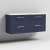Nuie Arno Wall Hung 4-Drawer Vanity Unit with Sparkling White Worktop 1200mm Wide - Midnight Blue | Thumbnail Image