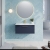 Nuie Arno Wall Hung 1-Drawer Vanity Unit with Basin-2 800mm Wide - Midnight Blue | Thumbnail Image