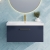 Nuie Arno Wall Hung 1-Drawer Vanity Unit with Basin-3 800mm Wide - Midnight Blue | Thumbnail Image