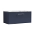 Nuie Arno Wall Hung 1-Drawer Vanity Unit with Carrera Marble Worktop 800mm Wide - Midnight Blue | Thumbnail Image