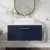 Nuie Arno Wall Hung 1-Drawer Vanity Unit with Sparkling White Worktop 800mm Wide - Midnight Blue | Thumbnail Image