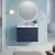 Nuie Arno Wall Hung 2-Drawer Vanity Unit with Basin-2 800mm Wide - Midnight Blue | Thumbnail Image