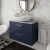 Nuie Arno Wall Hung 2-Drawer Vanity Unit with Bellato Grey Worktop 800mm Wide - Midnight Blue | Thumbnail Image