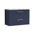 Nuie Arno Wall Hung 2-Drawer Vanity Unit with Carrera Marble Worktop 800mm Wide - Midnight Blue | Thumbnail Image