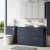 Nuie Arno Floor Standing 4-Drawer Vanity Unit with Worktop 1200mm Wide - Midnight Blue | Thumbnail Image