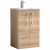 Nuie Arno Floor Standing 2-Door Vanity Unit with Basin-2 500mm Wide - Bleached Oak | Thumbnail Image