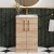 Nuie Arno Floor Standing 2-Door Vanity Unit with Basin-2 500mm Wide - Bleached Oak | Thumbnail Image