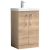 Nuie Arno Floor Standing 2-Door Vanity Unit with Basin-3 500mm Wide - Bleached Oak | Thumbnail Image