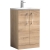 Nuie Arno Floor Standing 2-Door Vanity Unit with Basin-4 500mm Wide - Bleached Oak | Thumbnail Image