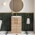 Nuie Arno Floor Standing 2-Door Vanity Unit with Basin-4 500mm Wide - Bleached Oak | Thumbnail Image