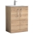 Nuie Arno Floor Standing 2-Door Vanity Unit with Basin 2 600mm Wide - Bleached Oak | Thumbnail Image