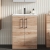 Nuie Arno Floor Standing 2-Door Vanity Unit with Basin 2 600mm Wide - Bleached Oak | Thumbnail Image