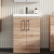 Nuie Arno Floor Standing 2-Door Vanity Unit with Basin 3 600mm Wide - Bleached Oak