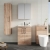 Nuie Arno Floor Standing 2-Door Vanity Unit with Basin 4 600mm Wide - Bleached Oak | Thumbnail Image