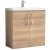 Nuie Arno Floor Standing 2-Door Vanity Unit with Basin 1 800mm Wide - Bleached Oak | Thumbnail Image