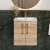 Nuie Arno Wall Hung 2-Door Vanity Unit with Basin-4 500mm Wide - Bleached Oak | Thumbnail Image