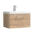 Nuie Arno Wall Hung 1-Drawer Vanity Unit with Basin-3 600mm Wide - Bleached Oak | Thumbnail Image