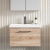 Nuie Arno Wall Hung 1-Drawer Vanity Unit with Basin-3 600mm Wide - Bleached Oak | Thumbnail Image