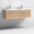 Nuie Arno Wall Hung 2-Drawer Vanity Unit with Double Ceramic Basin 1200mm Wide - Bleached Oak | Thumbnail Image