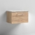Nuie Arno Wall Hung 1-Drawer Vanity Unit with Bellato Grey Worktop 600mm Wide - Bleached Oak | Thumbnail Image